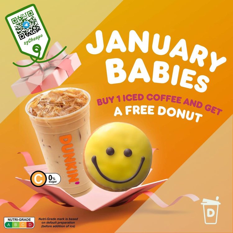 Dunkin' Donuts - Buy Coffee FREE Donut - sgCheapo