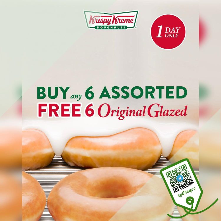 Krispy Kreme - Buy 6 Assorted Doughnuts Get FREE 6 Original - sgCheapo