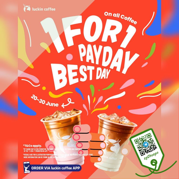 Luckin Coffee - 1-FOR-1 ALL Coffee - sgCheapo