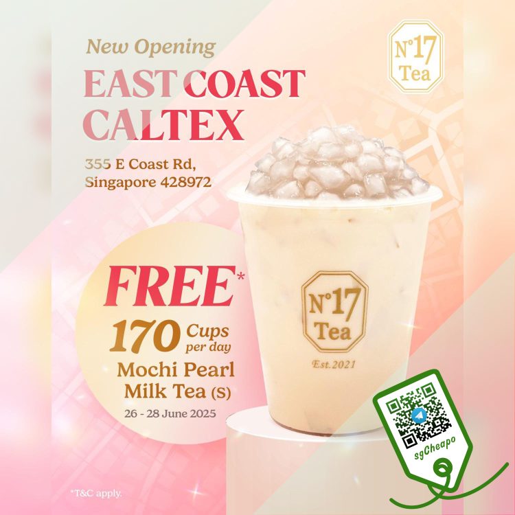 No 17Tea - FREE Mochi Pearl Milk Tea - sgCheapo