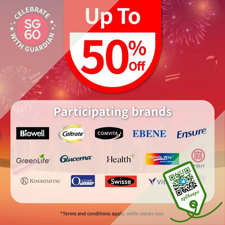 Guardian - Up to 50% OFF Participating Brands - sgCheapo