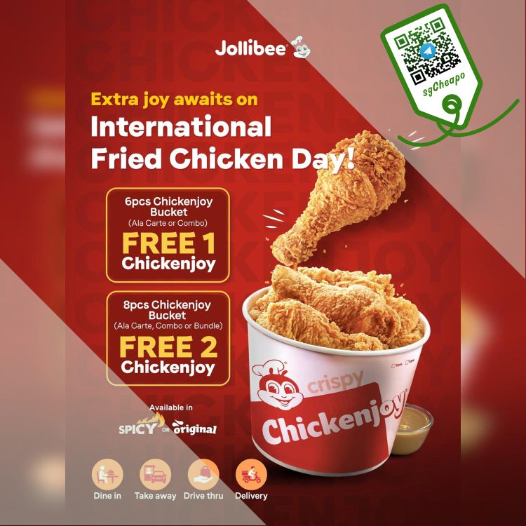 Jollibee - Up to 2 FREE Pieces - sgCheapo