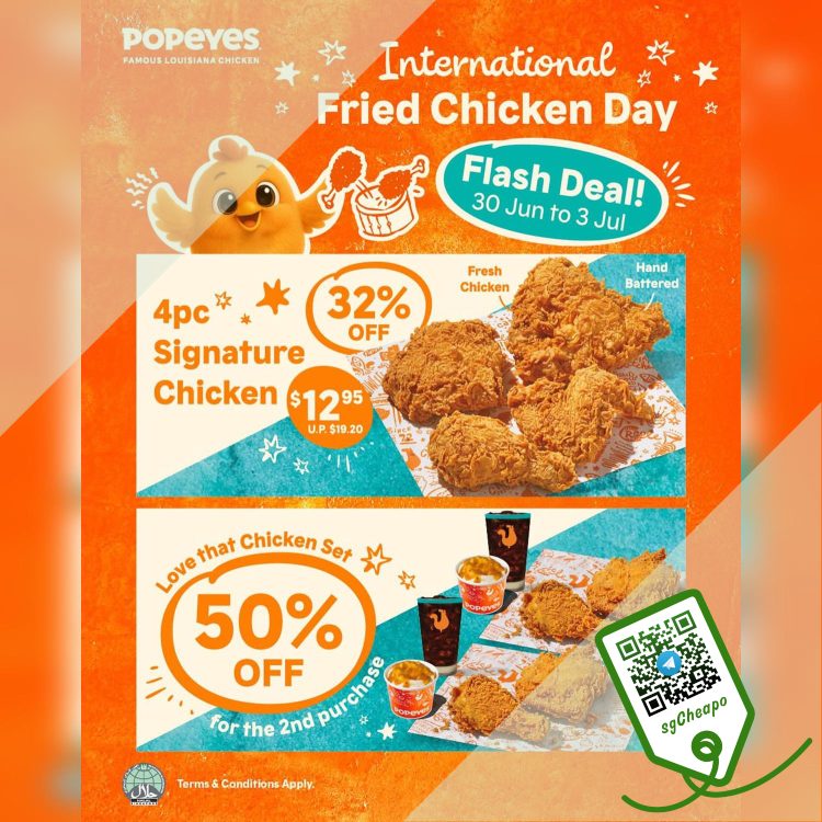 Popeyes - Up to 50% OFF Popeyes - sgCheapo