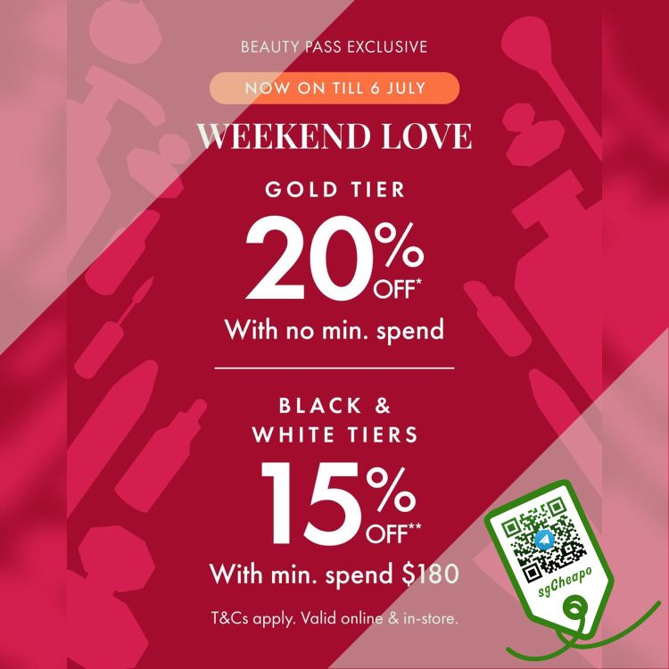 Sephora - 20% OFF Weekend Love Members - sgCheapo