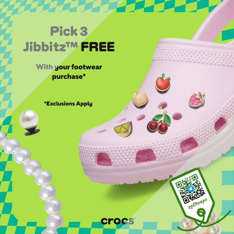 Crocs - Buy Footwear Get 3 Jibbitz FREE - sgCheapo