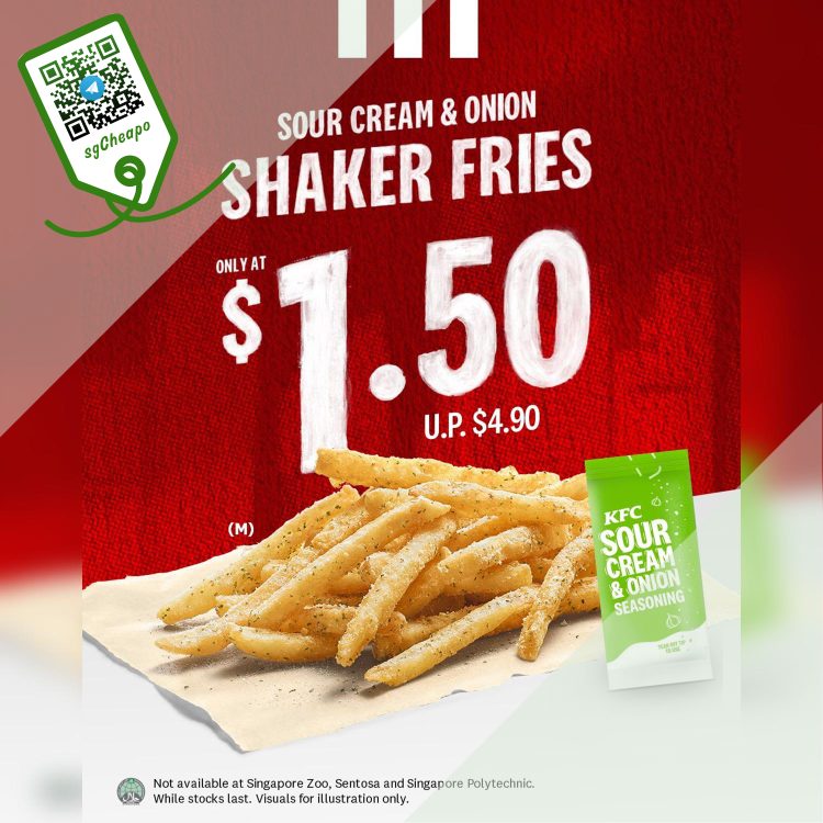 KFC - $1.50 Sour Cream & Onion Shaker Fries - sgCheapo