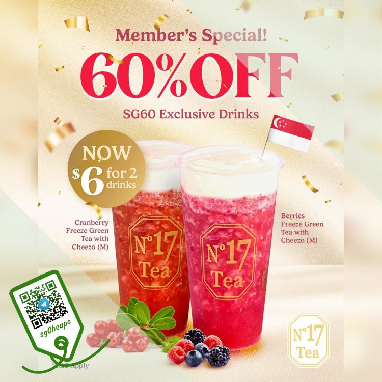 No 17Tea - 60% OFF SG60 Exclusive Drinks - sgCheapo
