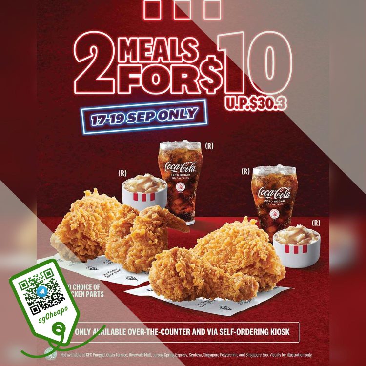 KFC - 2pc Chicken Meals Double for $10 - sgCheapo