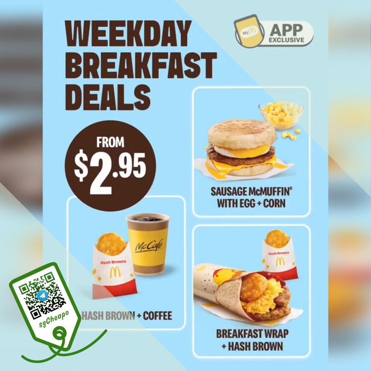 McDonald's - $2.95+ Weekday Breakfast Deals - sgCheapo