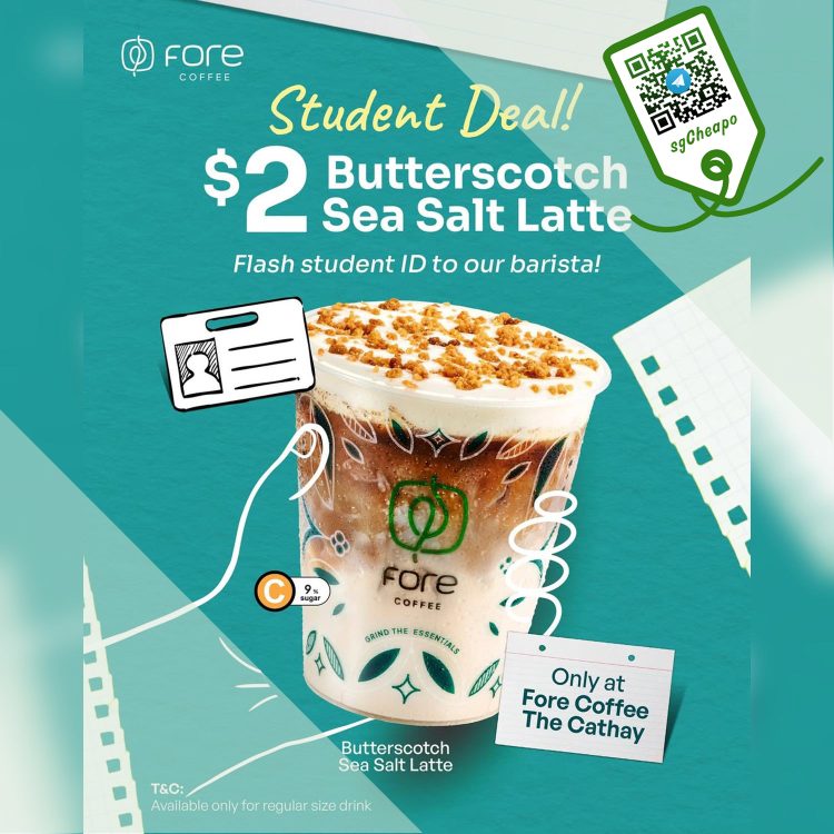 Fore Coffee - $2 Butterscotch Sea Salt Latte - sgCheapo