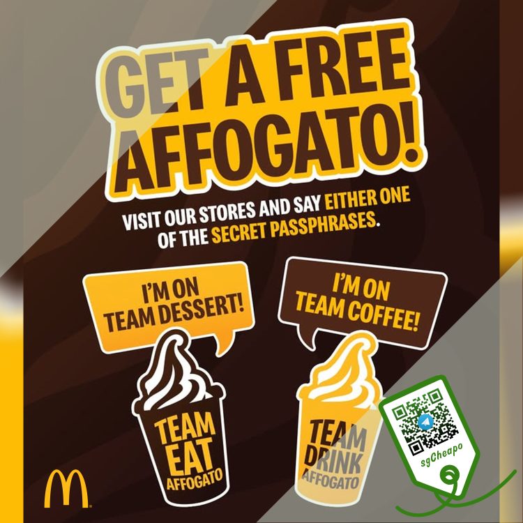 McDonald's - FREE Affogato - sgCheapo