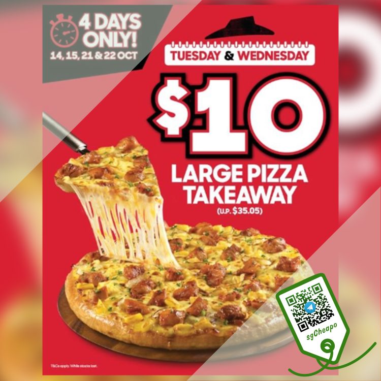 Pizza Hut - $10 Large Pizza Hut - sgCheapo