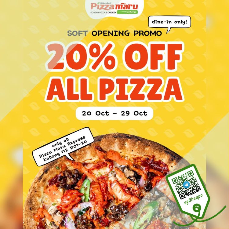 Pizza Maru - 20% OFF All Pizza - sgCheapo