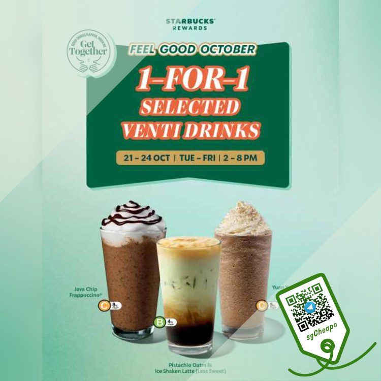 Starbucks - 1-FOR-1 Drinks - sgCheapo