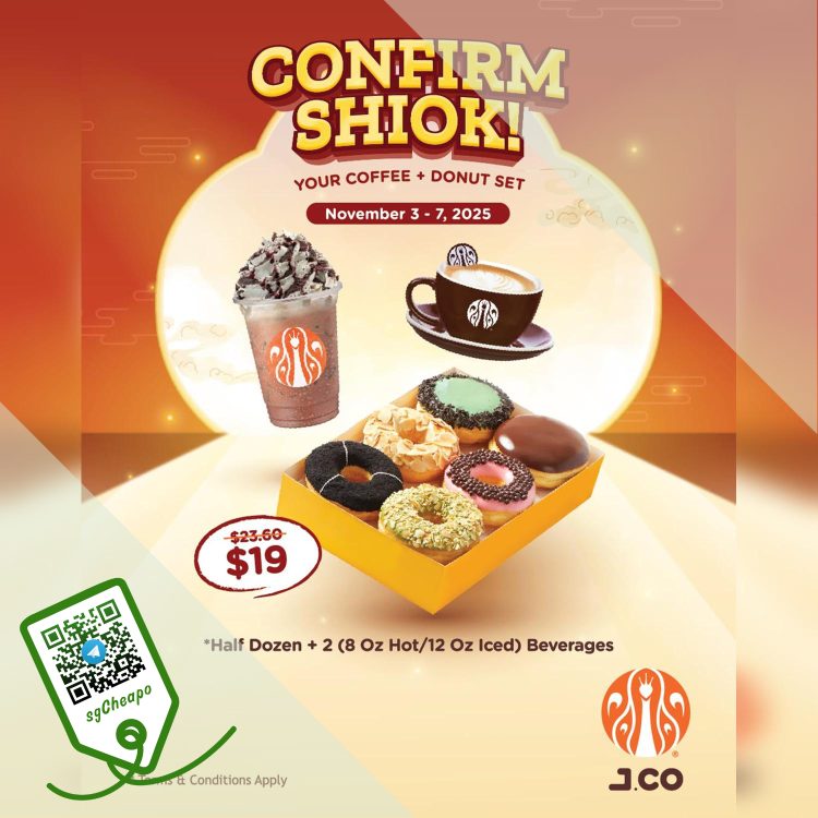 JCO Donuts & Coffee - 12 Donuts + 2 Beverages at $19 - sgCheapo
