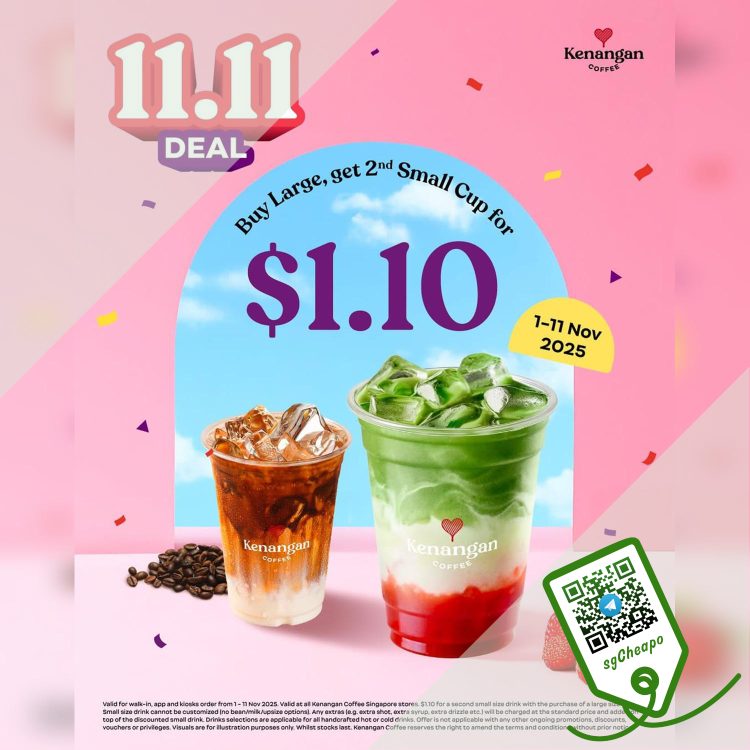 Kenangan Coffee Singapore - $1.10 2nd Small Cup - sgCheapo