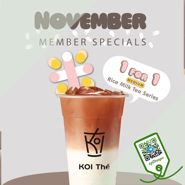 Koi Thé - 1-for-1 Rice Milk Tea Series - sgCheapo