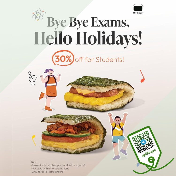 Mr Onigiri - 30% OFF Ala-carte Onigiri - sgCheapo