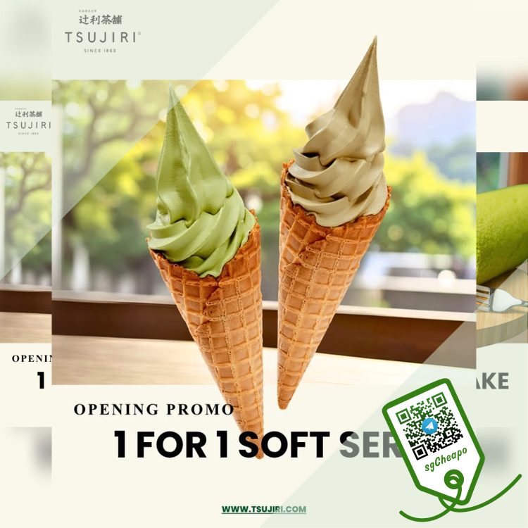 TSUJIRI - 1-FOR-1 Soft Serve & Cake - Singapore Promo