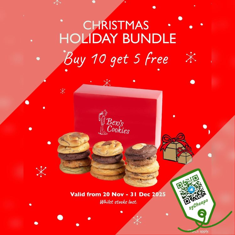 Ben's Cookies - Buy 10 Get 5 FREE Cookies - sgCheapo