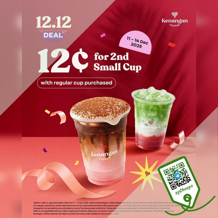 Kenangan Coffee Singapore - $0.12 2nd Mall Cup - sgCheapo