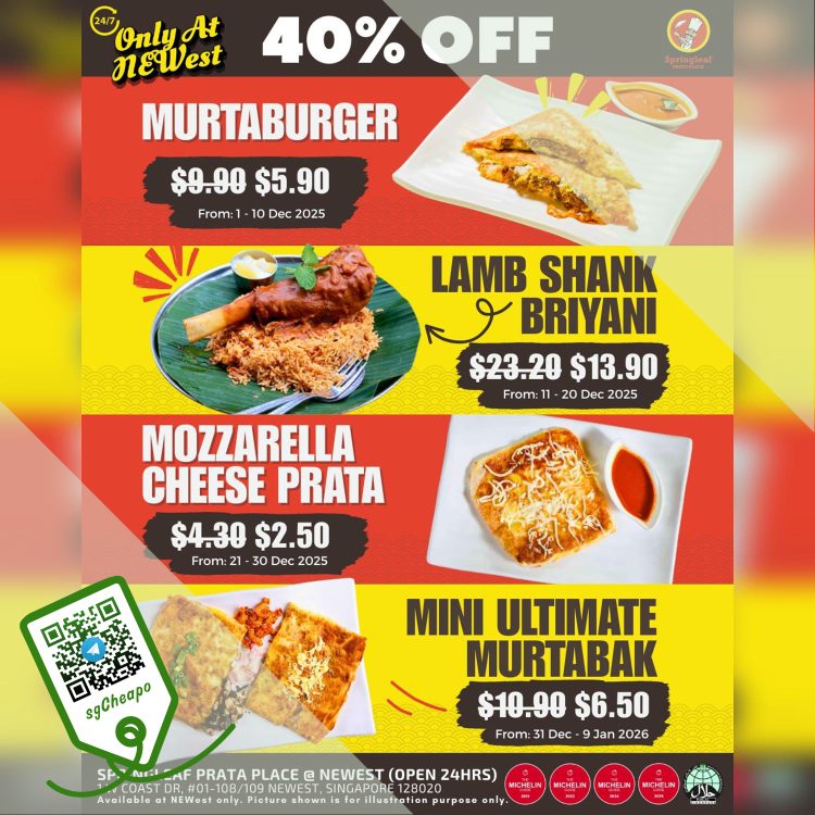 Springleaf Prata Place - Up to 40% OFF Promotion - sgCheapo