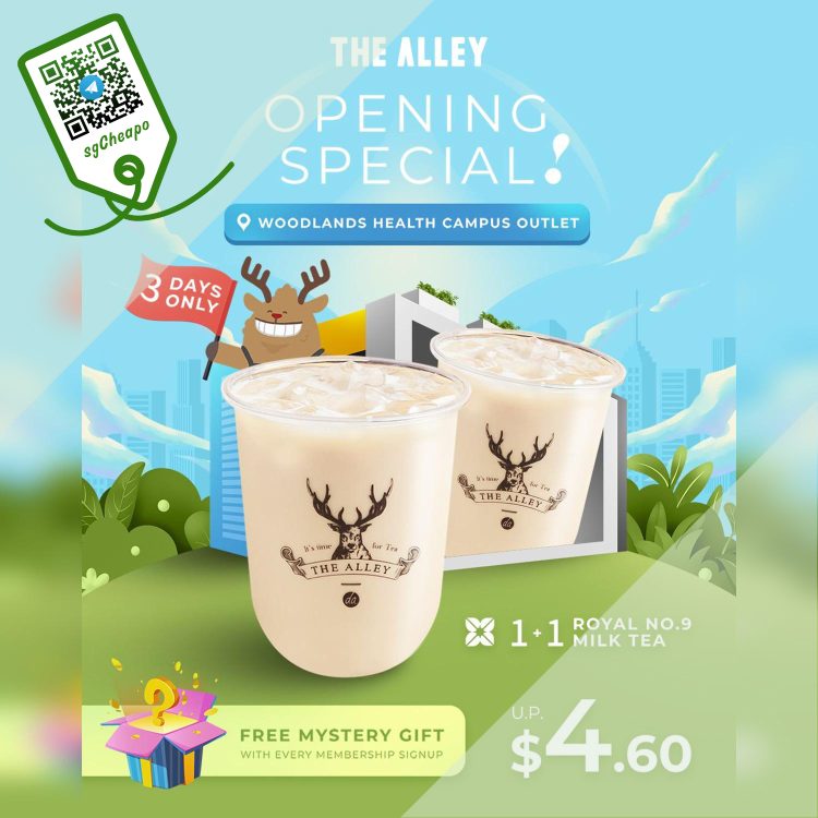 The Alley - 1 FOR 1 Royal No.9 Milk Tea - sgCheapo