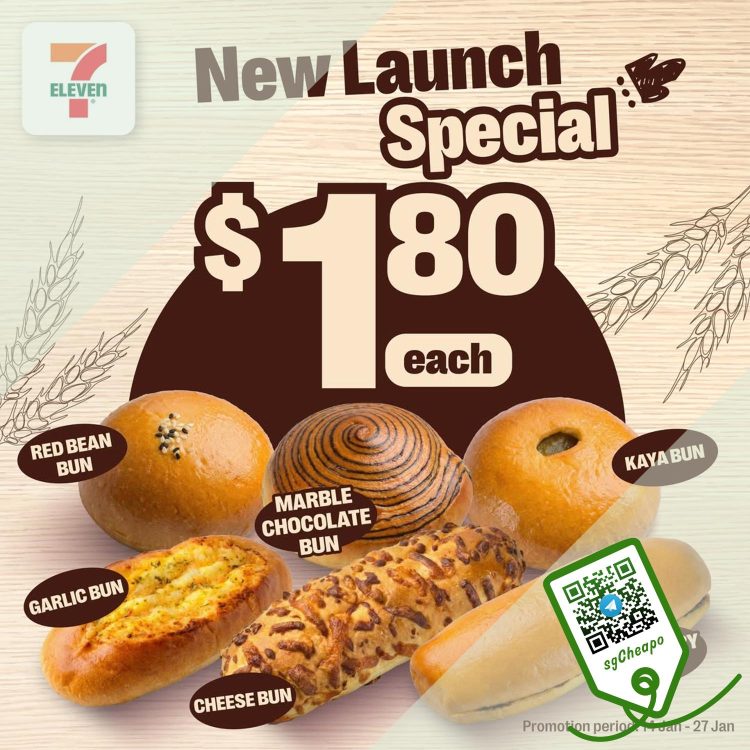 7-Eleven - $1.80 New Launch Bun- sgCheapo