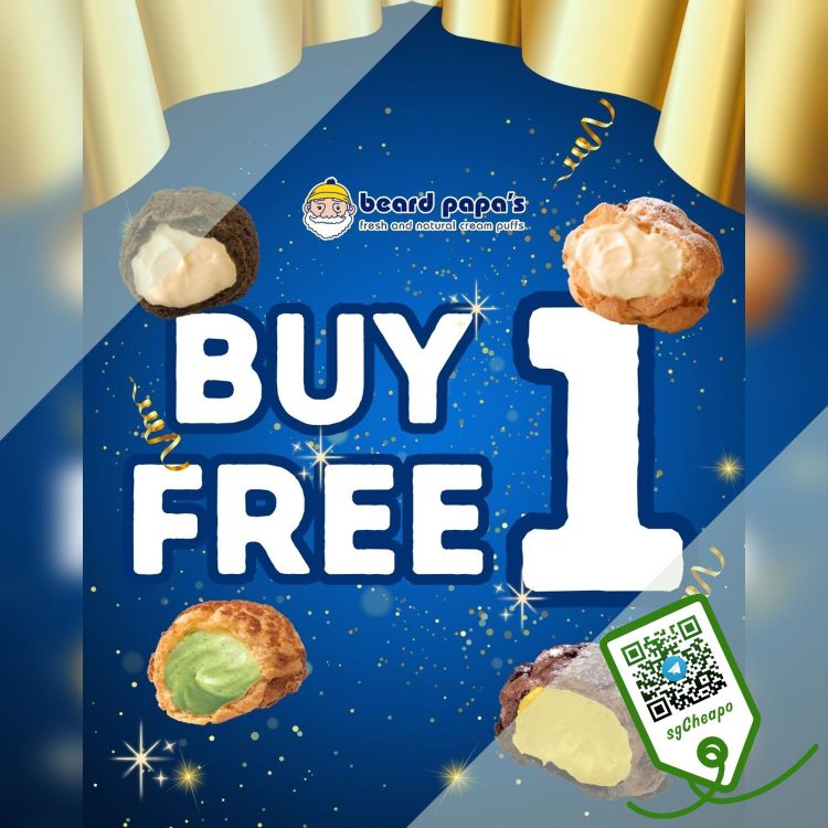 Beard Papa's - Buy 1 Get 1 FREE Puffs - sgCheapo