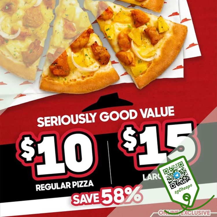 Pizza Hut - $10+ Pizzas - sgCheapo