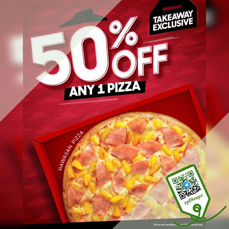 Pizza Hut - 50% OFF 1 Pizza- sgCheapo