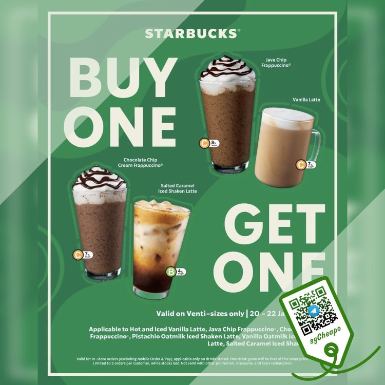 Starbucks - 1-FOR-1 Venti Drinks- sgCheapo