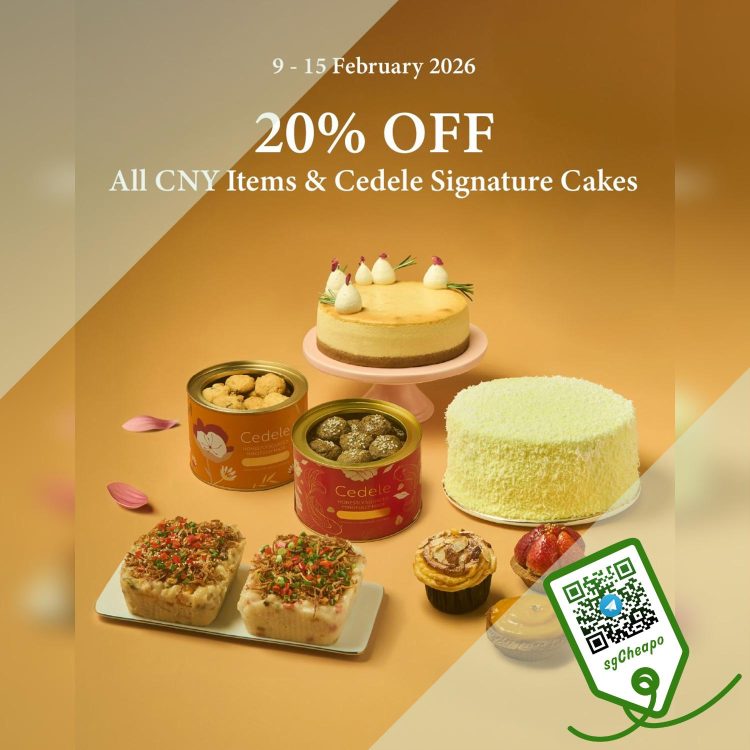 Cedele - 20% OFF All CNY Items & Signature Cakes- sgCheapo