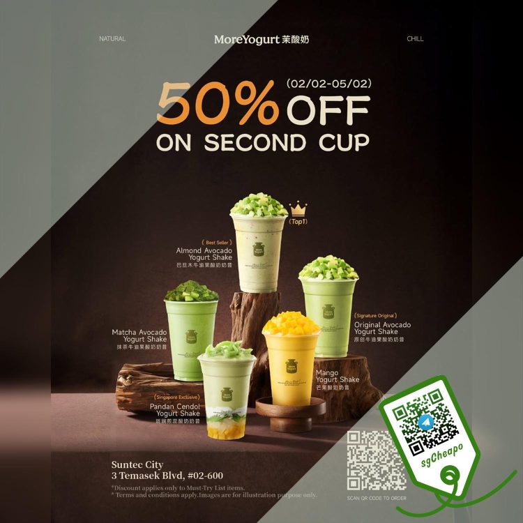 More Yogurt - 50% OFF Second Cup- sgCheapo