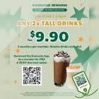 Starbucks - 2 Tall Drinks for $9.90- sgCheapo