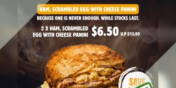 Twyst Pasta - 1-FOR-1 Ham, Scrambled Egg & Cheese Panini- sgCheapo