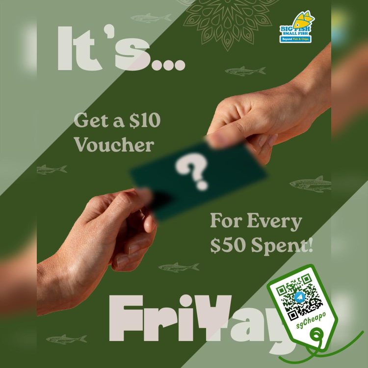 Big Fish Small Fish - $10 Voucher with $50 Spent - sgCheapo