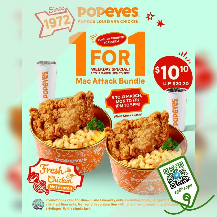 Popeyes - 1-FOR-1 Mac Attack Bundle - sgCheapo
