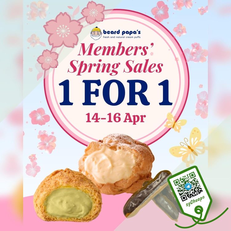 Beard Papa's - 1 FOR 1 Deal - sgCheapo