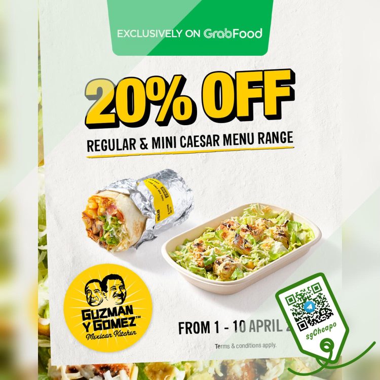 Guzman Y Gomez - 20% OFF Caesar Menu - sgCheapo