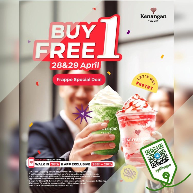 Kenangan Coffee - Buy 1 FREE 1 Frappe - sgCheapo