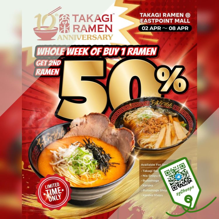 Takagi Ramen - 50% OFF Second Ramen - sgCheapo