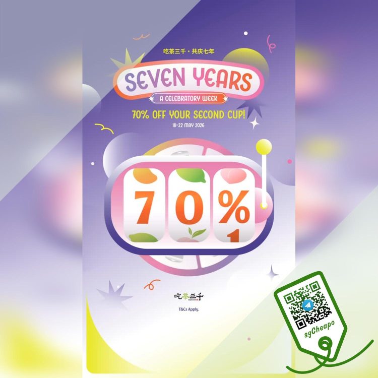 CHICHA San Chen - 70% OFF Second Drink - sgCheapo