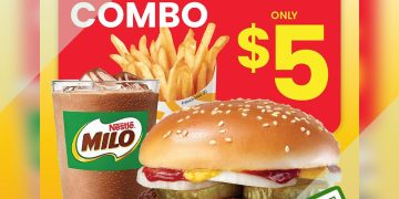 Lotteria - $5 Beef Burger Combo - sgCheapo