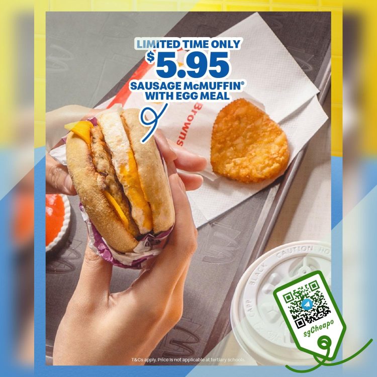 McDonald's - $5.95+ Sausage Egg McMuffin Meal - sgCheapo