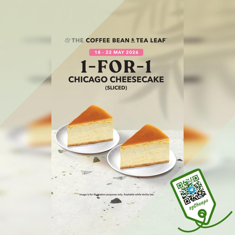 The Coffee Bean & Tea Leaf - 1-FOR-1 Chicago Cheesecake - sgCheapo