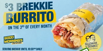 Guzman Y Gomez - $3 Brekkie Buritto - sgCheapo