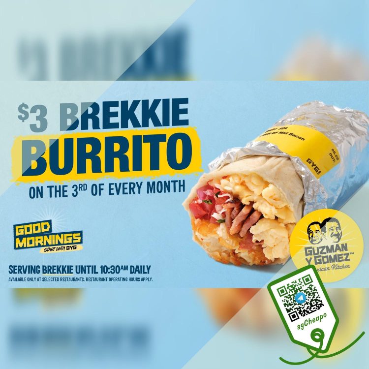Guzman Y Gomez - $3 Brekkie Buritto - sgCheapo