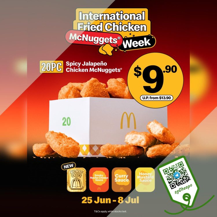 McDonald's - 20pc Spicy Jalapeno McNuggets for $9.90 - sgCheapo