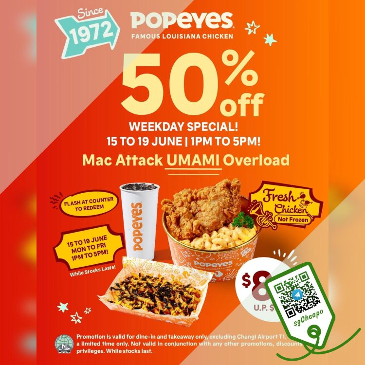 Popeyes - 50% OFF Mac Attack Umami - sgCheapo